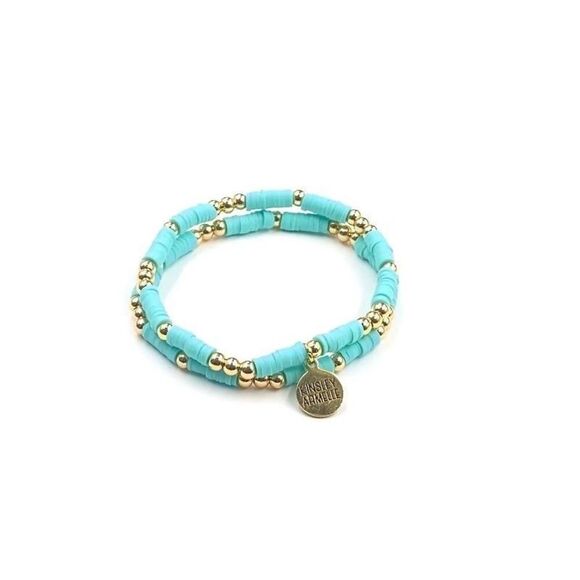 New~KINSLEY ARMELLE SET of (2) Mint Stretch Bracelet Set~Retired Design~ - Picture 3 of 4